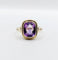 Bague 60 Bague cocktail vintage or jaune améthyste de 2,30 carats sertis clos (circa 1970) 58 Facettes A05476