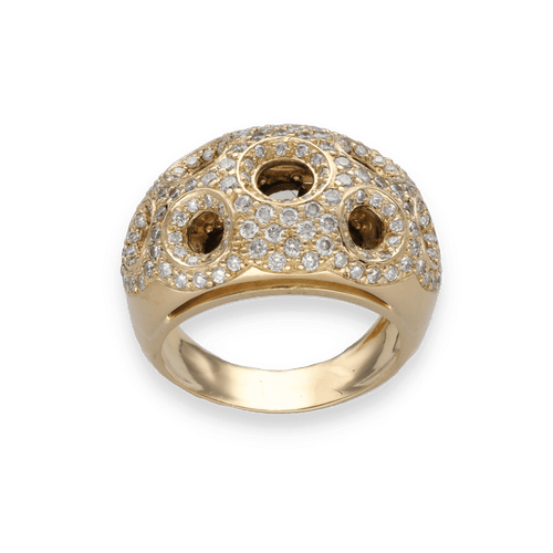 Bague 58 Bague Jonc Or Jaune 18k – Diamants Brillants Noirs et Blancs – 1.50 ct – Taille 58 58 Facettes FB10899