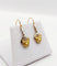 Boucles d'oreilles Dormeuses fleur finement ciselée en or 18k Art déco 58 Facettes A06469