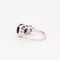 Bague 52 Bague style Art Déco or blanc, rubis et diamants 58 Facettes AB22