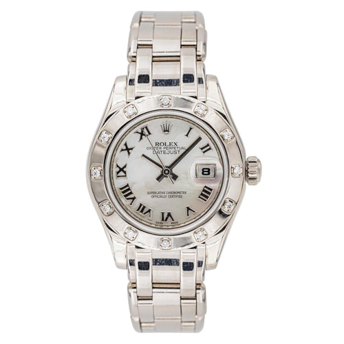 Montre Rolex Montre Datejust Pearlmaster Or blanc Diamant 58 Facettes 3568259CN