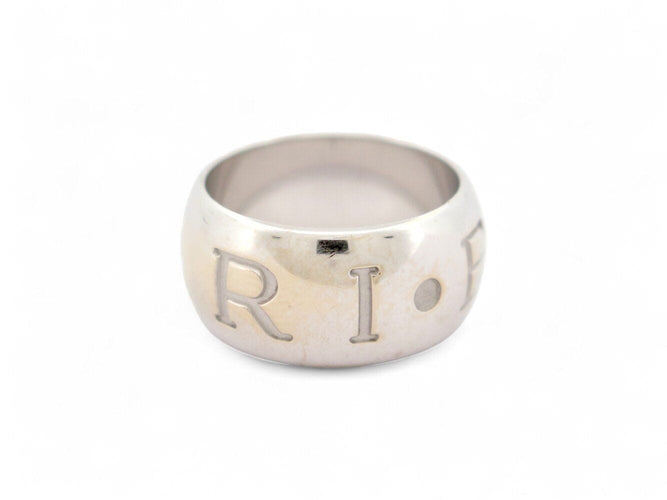 Bague 54 bague BULGARI monologo en or blanc 18k 12.7gr t54  750 58 Facettes 270147