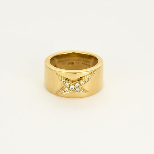 Bague Mauboussin "étoile divine" en or jaune et diamants