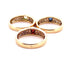 Bague 57 Trio de bagues or jaune diamants pierres de couleur 58 Facettes