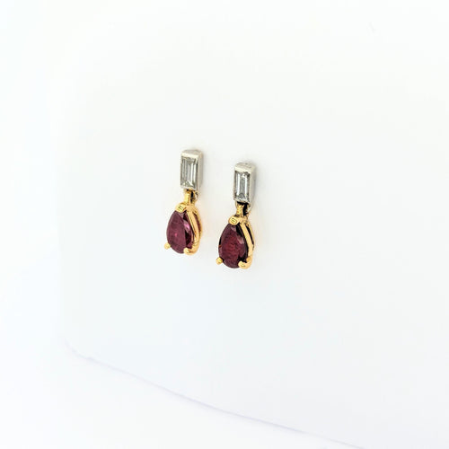 Boucles d'oreilles Boucles d'oreilles diamants et rubis 58 Facettes 29567