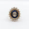 Bague 54 Bague marguerite art déco or jaune, diamants et saphir calibrés 58 Facettes A05533
