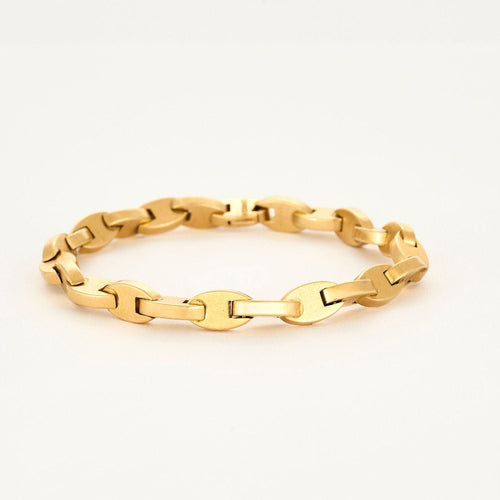 HERMÈS x Georges Lenfant - Bracelet maille chaine d'ancre stylisée en or jaune 58 Facettes LBV4