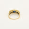 Bague 54 Bague jarretière en or jaune, saphir et roses diamantées 58 Facettes ARR2066