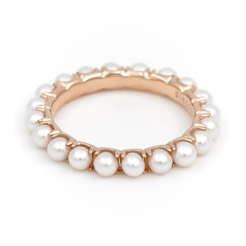 Bague 51 Ginette NY Bague Alliance Maria Or rose Perle 58 Facettes 2246419CN