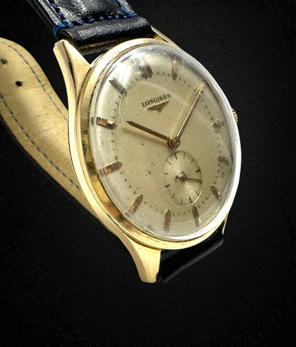 Montre LONGINES - Montre des années 1950, boîtier en or jaune 58 Facettes