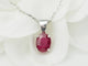 Collier Collier solitaire en or blanc et rubis 2,12ct 58 Facettes 20021