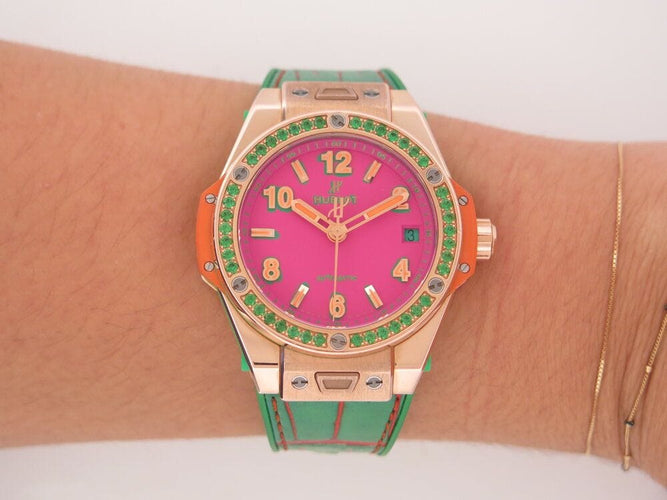 Montre montre HUBLOT big bang pop art automatique or rose 58 Facettes 263361