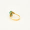 Bague 52 Bague toi et moi, or jaune et émeraudes, épaulées de diamants 58 Facettes THI02062