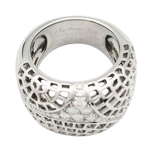 Bague 49 Bague Cartier, "Nouvelle Vague Paris", or blanc. 58 Facettes 31803