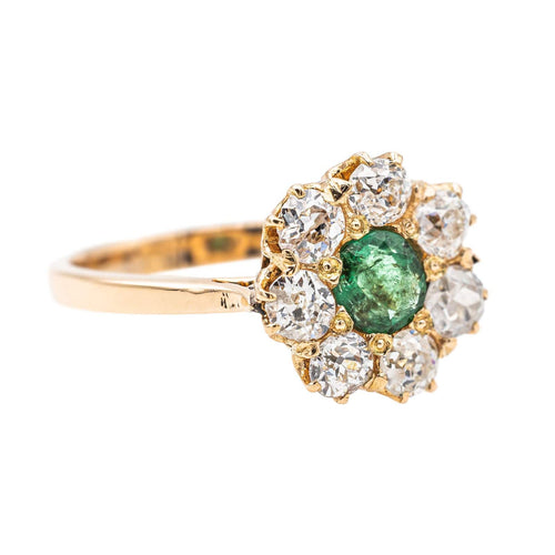Bague 53 Bague Marguerite Or rose Emeraude 58 Facettes 3437191CN
