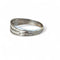 Bague 50 Alliance or blanc double rang diamants 58 Facettes 206