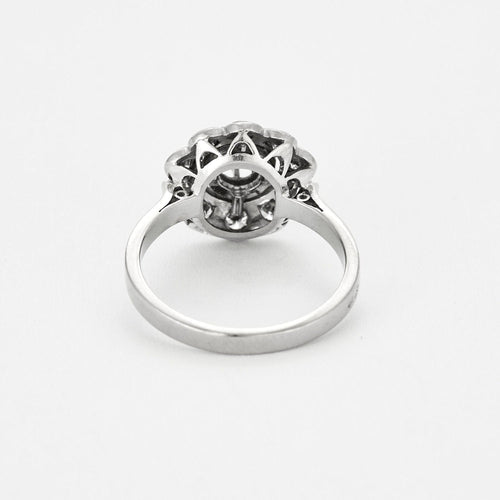 Bague 53 Bague marguerite or blanc et diamants 58 Facettes EPI1066
