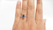 Bague 54 Bague en or blanc, saphir ovale et diamants 58 Facettes 29190