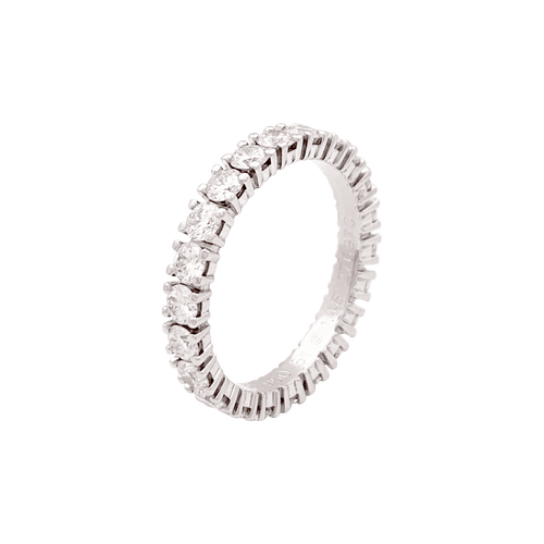 Bague 51 Alliance Cartier, "Etincelle", platine diamants. 58 Facettes 34273