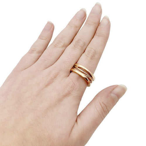 Bague 60 Bague Bulgari "B.Zero1 Zaha Hadid" en or rose. 58 Facettes 33690