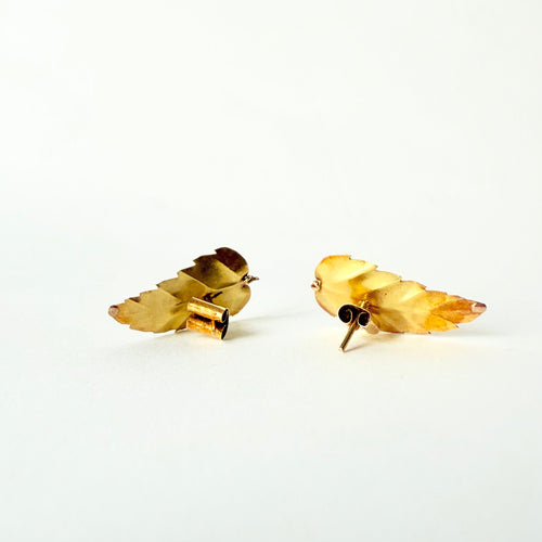 Boucles d'oreilles Boucles d'oreilles Feuilles d'or 58 Facettes