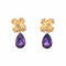 Boucles d'oreilles Boucles d'oreilles pendantes vintage Tiffany & Co en améthyste, années 1990, Signature X Cross, or 18 carats 58 Facettes G13860