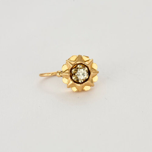 Boucles d'oreilles Paire de boucles d'oreilles or jaune et gris et diamant 58 Facettes CAR1758