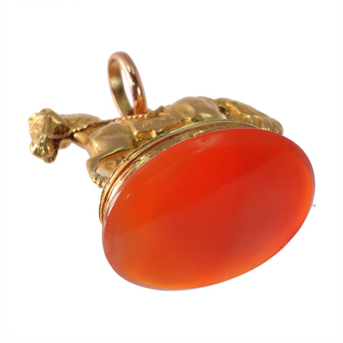 Pendentif sceau pendentif cheval en or vintage 58 Facettes 24106-0277