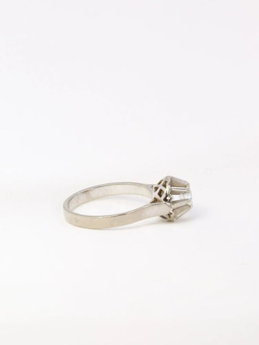 Bague 51 Solitaire ancien en or et diamant 0,30 carats 58 Facettes J36
