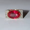 Bague 53.5 Bague Tank Or Jaune Et Platine, Saphir rose Verneuil Et Diamants 58 Facettes 581