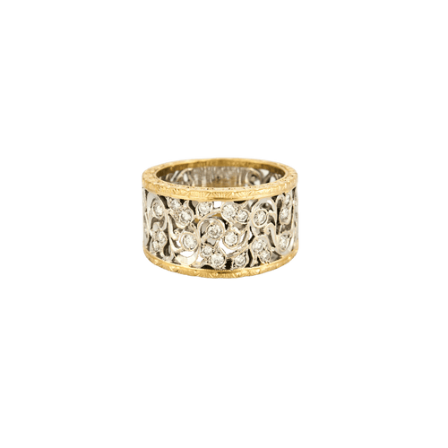 Bague 54 BAGUE AJOURÉE DEUX ORS 58 Facettes BO/240058
