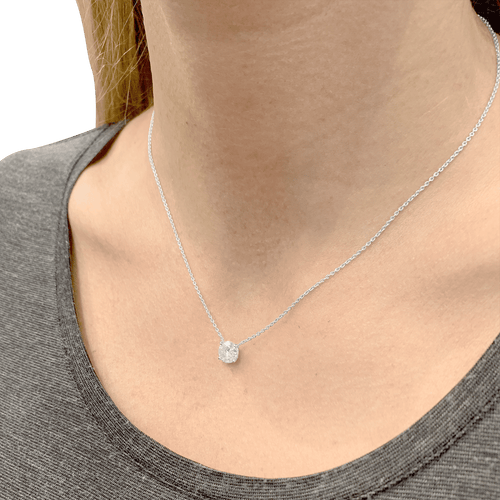 Bague Collier solitaire diamant. 58 Facettes 34370