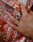 Bague 55.5 Bague Cocktail Ovale Rubis Cabochon et Diamant 58 Facettes A11146