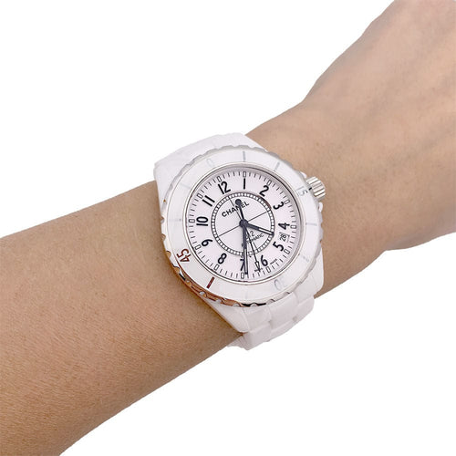 Montre Montre Chanel, "J12" céramique blanche. 58 Facettes 33609