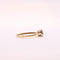 Bague Solitaire Goutte et pavage de diamants or jaune 18k 58 Facettes