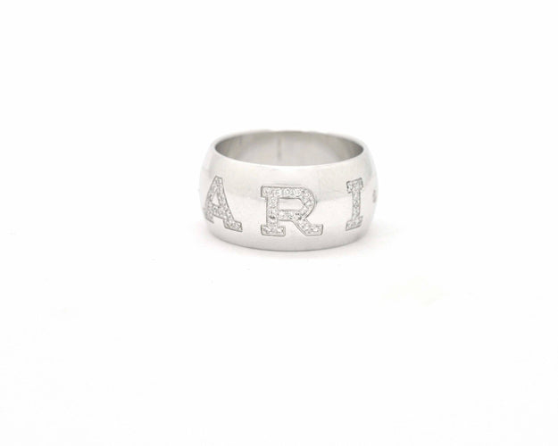 Bague 54 BULGARI - Bague monologue avec diamants 58 Facettes