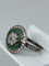 Bague style Art Déco Diamants Emeraudes