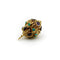 Pendentif Breloque lanterne vintage extra large en or 18 carats de style étrusque avec pierres incrustées 58 Facettes