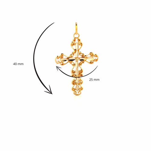 Pendentif Pendentif Croix Or Jaune 18k 58 Facettes 3-PED1-GS37602