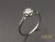 Bague 53 Solitaire Or blanc Diamant taille Ancienne 58 Facettes A10423