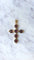 Pendentif Croix Ancienne Grenats et Perles sur Or jaune 58 Facettes