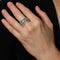 Bague 57.5 Bague en platine avec diamants mixtes 58 Facettes G13725