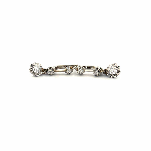 Boucles d'oreilles Dormeuses Or Blanc & Diamants 58 Facettes C4BO-GS29319