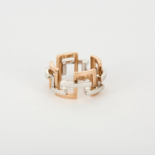 Bague 51 MELLERIO - Graphic - Bague or blanc et rose 58 Facettes J1WP335-0051