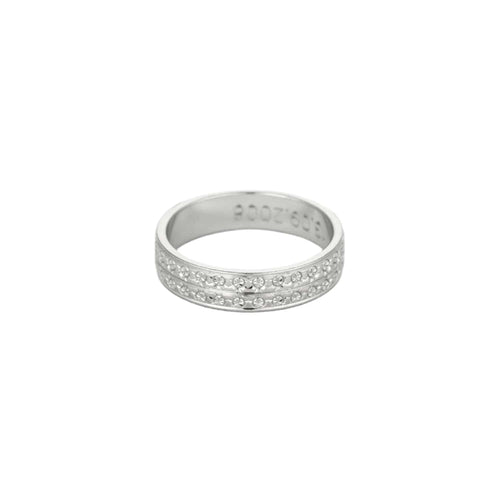 Bague 51 Bague jonc or jaune et gris 58 Facettes CHAL0168