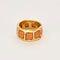 Bague 55 Bague jonc or jaune et corail 58 Facettes ALE4173