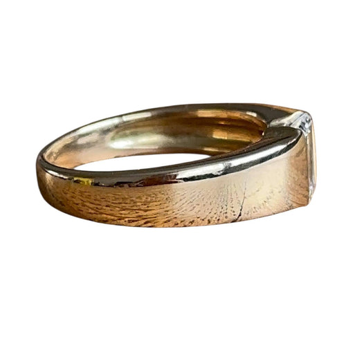 Bague 56 Bague Solitaire or diamant rectangle 58 Facettes 373