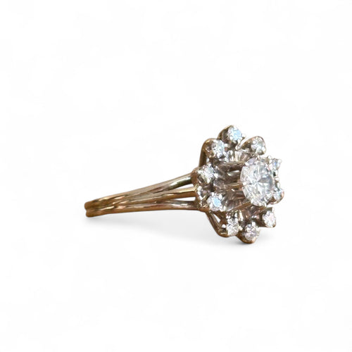 Bague 51 Bague marguerite en or blanc diamant 0.50ct 58 Facettes 372