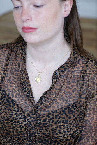 Pendentif AUGIS - Médaille d'Amour Ange Or Jaune 58 Facettes