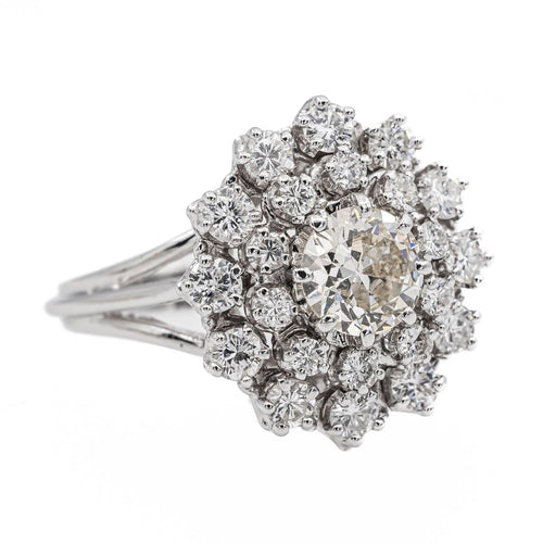 Bague 55 Bague Pompadour Or blanc Diamant 58 Facettes 2991730CN